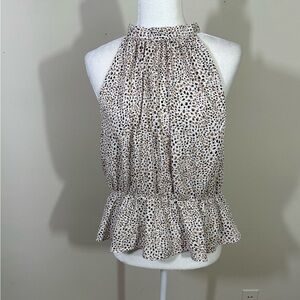 Japna sz XLg silky feel top Ditsy floral  Elastic waist   Banded neckline